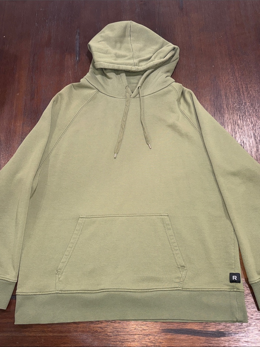 Richer Poorer Olive Green Recycled Fleece Pullover Hoodie XL